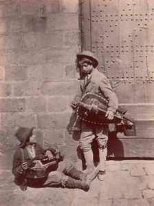 Joueurs de vielle, 1850-53. Creator: Louis-Désiré Blanquart-Evrard
