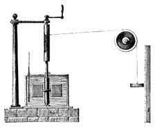 Joule's apparatus for determining the mechanical equivalent of heat, 1872. Creator: Unknown