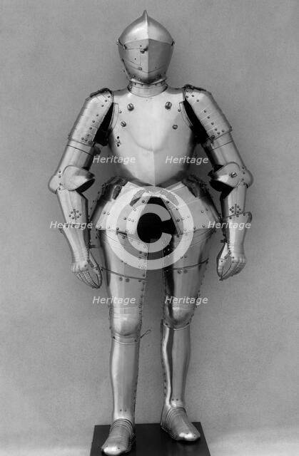 Jousting armour, German, Augsburg, ca. 1580. Creator: Anton Peffenhauser.