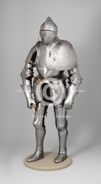 Jousting armour (Rennzeug) and Matching Half-Shaffron, German, ca. 1580-90. Creator: Unknown.