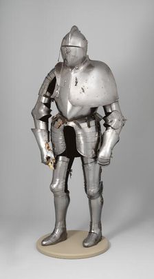 Jousting armour (Rennzeug) and Matching Half-Shaffron, German, ca. 1580-90. Creator: Unknown