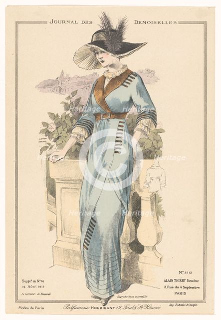 Journal des Demoiselles 15 Aôut 1912, no. 5113, 1912. Creators: Fattorini & Crespin, Anon.