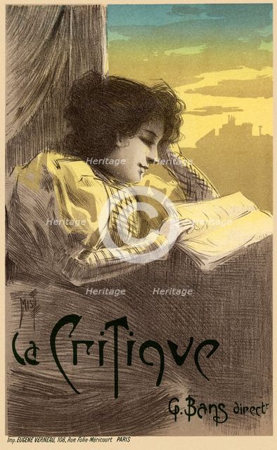 Journal La Critique (Poster), 1900. Artist: Misti-Mifliez, Ferdinand (1865-1923)