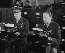 Journalists at Work, 1943. Creator: British Pathe Ltd