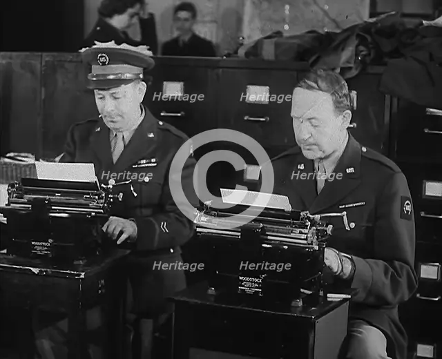 Journalists at Work, 1943. Creator: British Pathe Ltd.