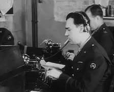 Journalists at Work, 1943. Creator: British Pathe Ltd