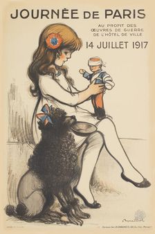 Journée de Paris au Profit des Oeuvres de Guerre , 1917. Creator: Poulbot, Francisque (1879-1946)