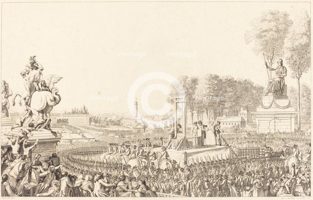 Journee du 16 octobre 1793, la morte de Marie-Antoinette, probably 1794. Creator: Antoine Jean Duclos.