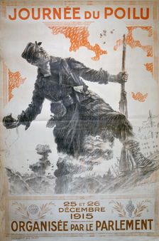 Journée du Poilu 25 et 26 Décembre 1915 French World War I poster, 1915. Artist: Maurice Neumont