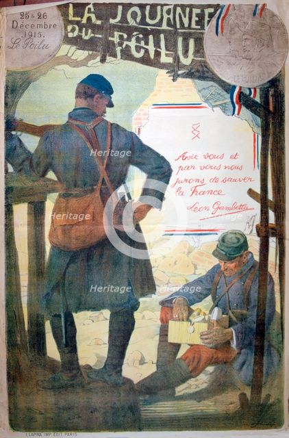 'Journée du Poilu 25 et 26 Décembre 1915', French World War I poster, 1915. Artist: Unknown