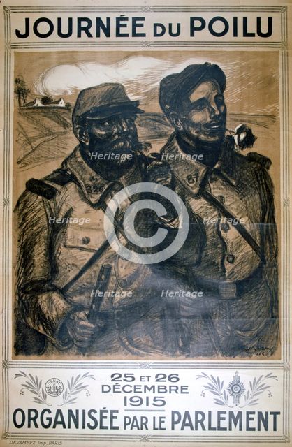 'Journée du Poilu 25 et 26 Décembre 1915', French World War I poster, 1915. Artist: Theophile Alexandre Steinlen