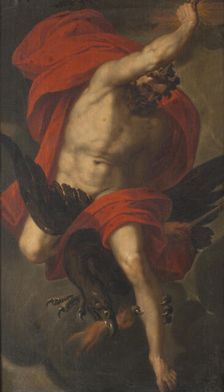 Jove with an Eagle and Lightning, 17th century. Creator: Unknown