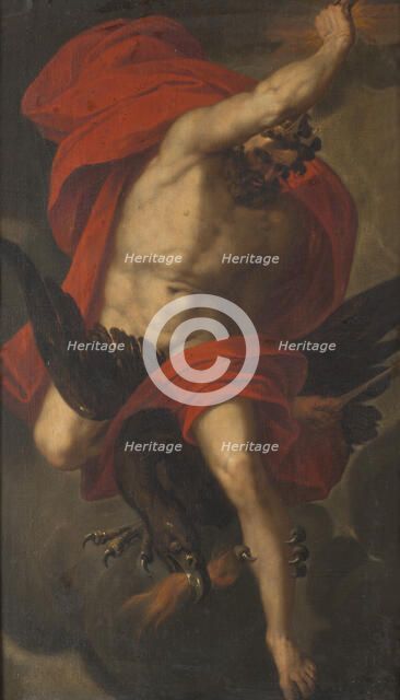 Jove with an Eagle and Lightning, 17th century. Creator: Unknown.