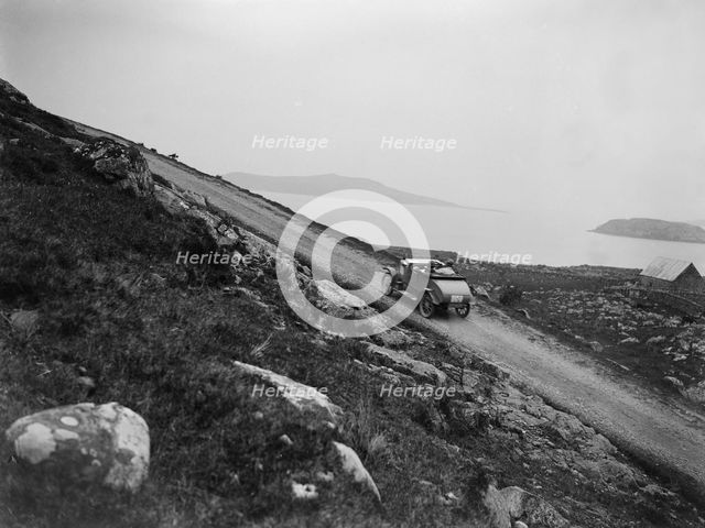 Jowett of M Johnstone at the Scottish Light Car Trial, Gruinard Bay, Ross and Cromarty, 1922. Artist: Bill Brunell.