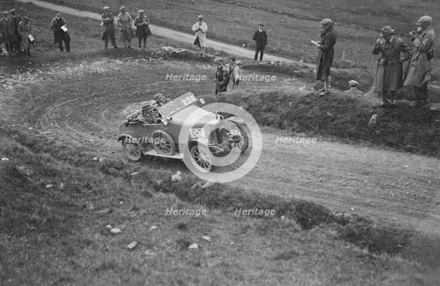 Jowett open 2-seater of M Johnstone competing in the Scottish Light Car Trial, 1922. Artist: Bill Brunell.