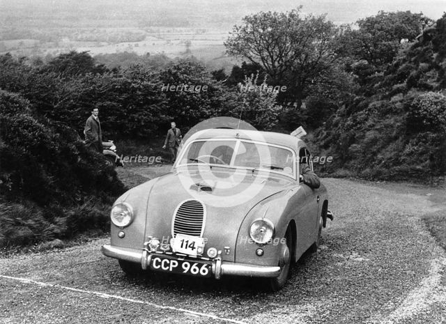 Jowett Jupiter with Abbott body, C.P. Swain, Morecambe Rally 1953. Creator: Unknown.