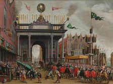 Joyful Entry of the Duke of Anjou in Antwerp on 19 February 1582, 1582-1600. Creator: Monogrammist M.H.V.H.