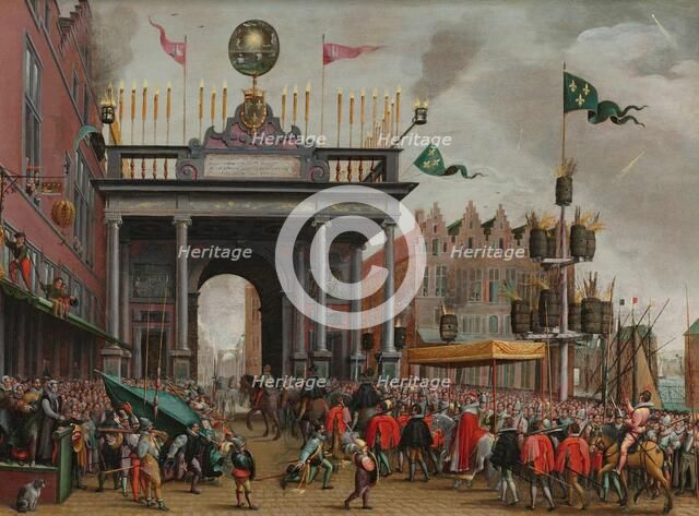 Joyful Entry of the Duke of Anjou in Antwerp on 19 February 1582, 1582-1600. Creator: Monogrammist M.H.V.H..