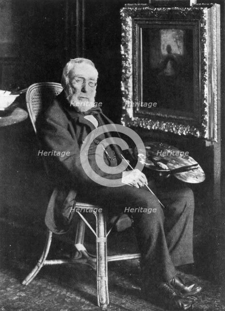 Jozef Israels (1824-1911), Dutch painter, in his studio. Artist: Unknown