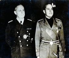Joachim von Ribbentrop and Count Ciano, Nazi German and Italian Foreign Ministers, 1939