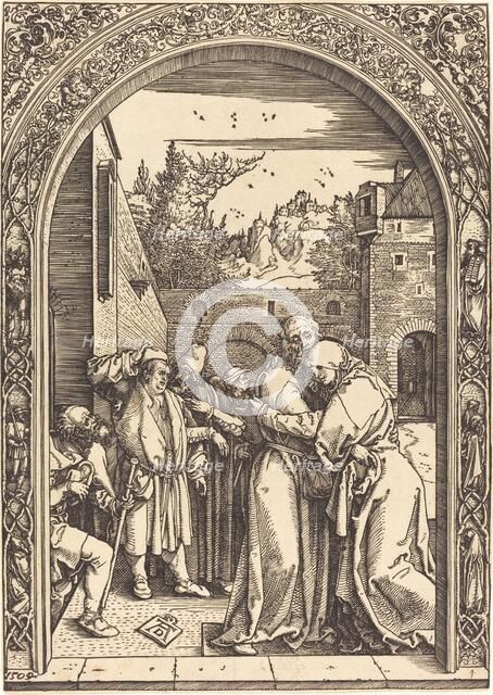 Joachim and Anna at the Golden Gate, 1504. Creator: Albrecht Durer.