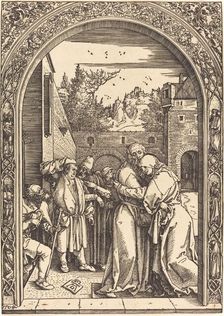 Joachim and Anna at the Golden Gate, 1504. Creator: Albrecht Durer