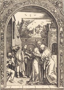 Joachim and Anna at the Golden Gate, 1504. Creator: Albrecht Durer