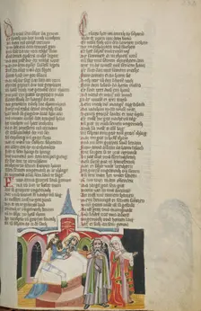 Joachim and Anna in the Temple; Weltchronik, about 1400-1410. Creator: Unknown