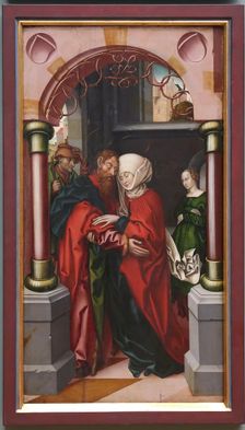 Joachim and Anne at the Golden Gate, 1512. Creator: Hans Fries