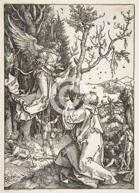 Joachim and the Angel, from The Life of the Virgin, ca. 1504. Creator: Albrecht Durer.