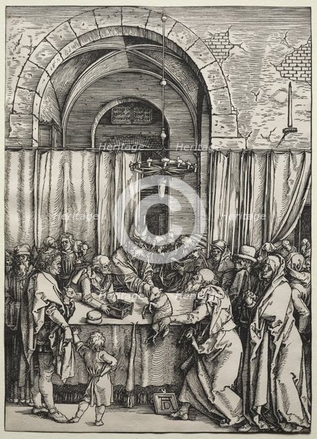 Joachim's Offering Rejected by the High Priest, c. 1504-1505. Creator: Albrecht Dürer (German, 1471-1528).