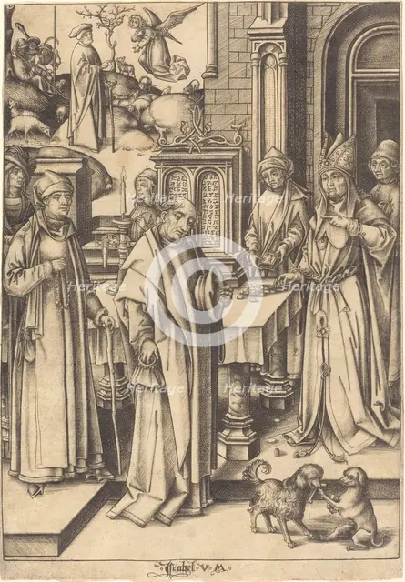 Joachim's Sacrifice, c. 1490/1500. Creator: Israhel van Meckenem.