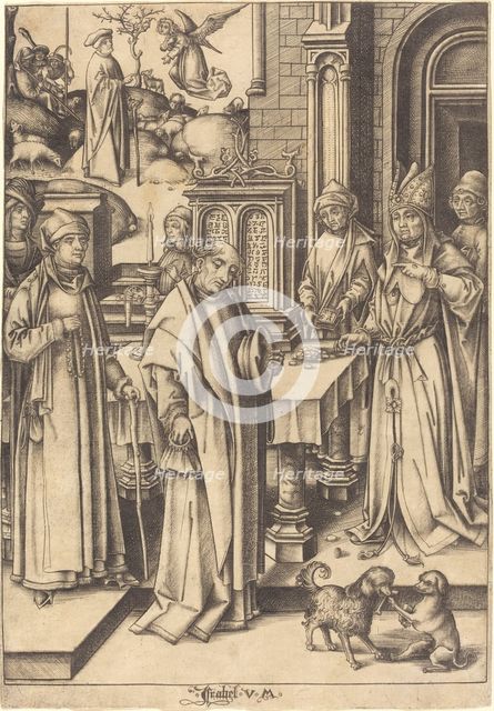 Joachim's Sacrifice, c. 1490/1500. Creator: Israhel van Meckenem.