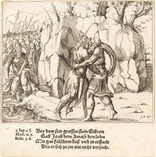 Joab Betrays Abner, 1547. Creator: Augustin Hirschvogel