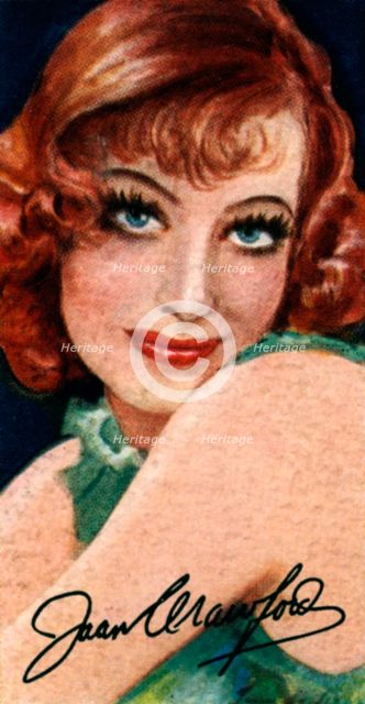 Joan Crawford, (1905-1977), Academy Award winning American actress, 20th century. Artist: Unknown