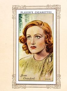 Joan Crawford Collectables Picture of movie stars that came with the Players cigarette packet, 1934. Creator: Unknown
