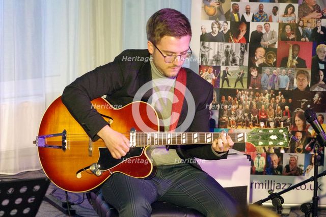 Joan Fort, Joan Fort Trio plus Vincent Herring, Watermill Jazz Club, Dorking, Surrey, 20 May 2025. Creator: Brian O'Connor.