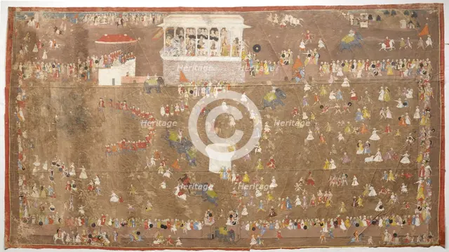 Joan Ketelaar’s Embassy to the King of Udaipur, c.1711. Creator: Anon.