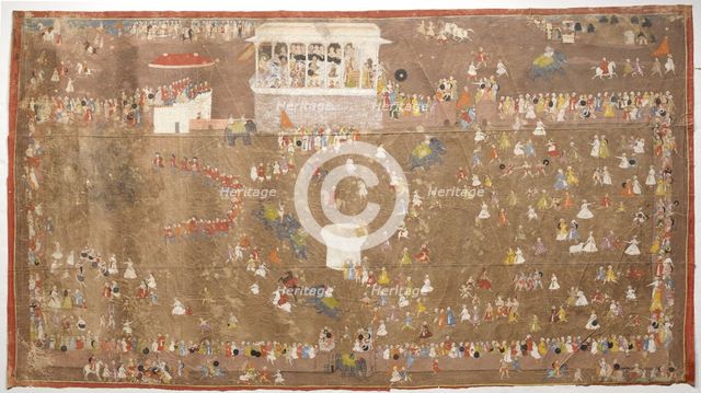 Joan Ketelaar’s Embassy to the King of Udaipur, c.1711. Creator: Anon.