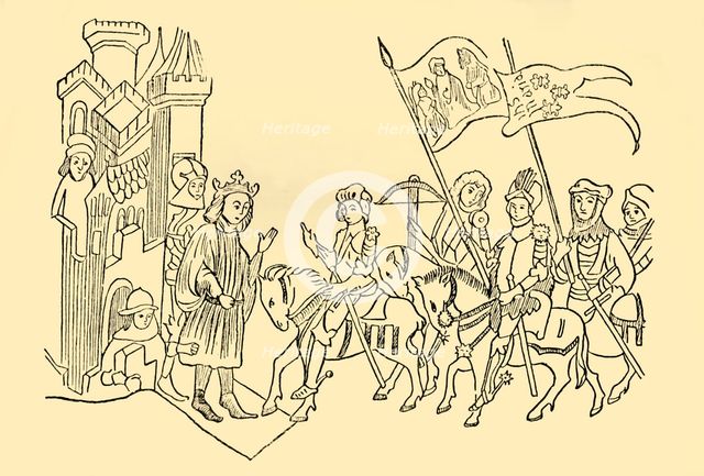 'Joan of Arc Comes to the Court of the French King', c1930. Creator: Unknown.