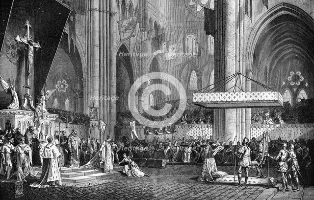 Joan of Arc at the coronation of Charles VII, 1429 (1882-1884). Artist: Unknown