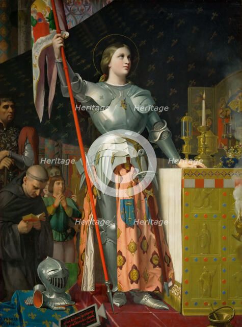 Joan of Arc at the Coronation of Charles VII in the Cathedral at Reims. Artist: Ingres, Jean Auguste Dominique (1780-1867)