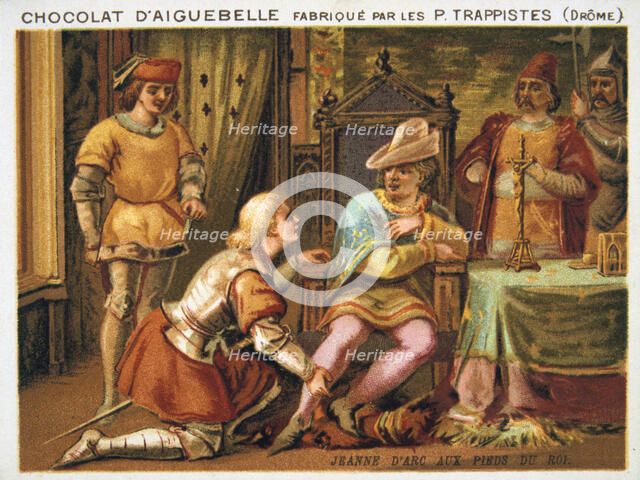 Joan of Arc at the feet of Charles VII, c1429, (late 19th century). Artist: Unknown