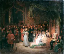 Joan of Arc before King Charles VII at Chinon, February, 1429 (c1811-1858)