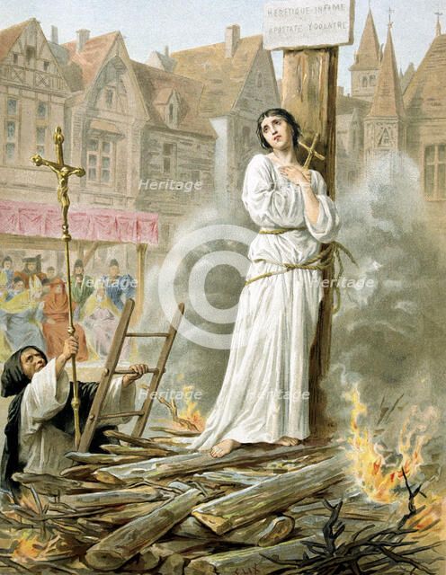 Joan of Arc (c1412-1431), Maid of Orleans, French patriot and martyr, (19th century). Artist: Unknown