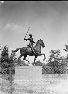 Joan of Arc - Equestrian statues in Washington, D.C., between 1922 and 1942. Creator: Arnold Genthe
