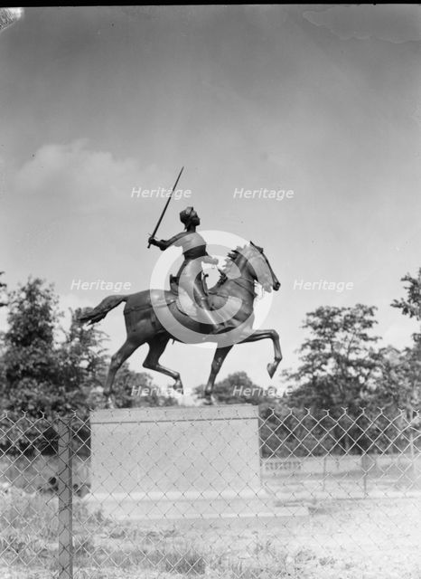 Joan of Arc - Equestrian statues in Washington, D.C., between 1922 and 1942. Creator: Arnold Genthe.