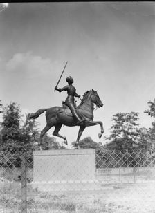 Joan of Arc - Equestrian statues in Washington, D.C., between 1922 and 1942. Creator: Arnold Genthe