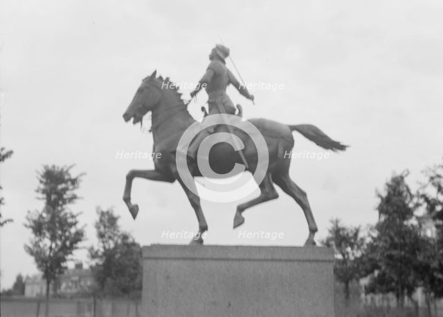 Joan of Arc - Equestrian statues in Washington, D.C., between 1922 and 1942. Creator: Arnold Genthe.
