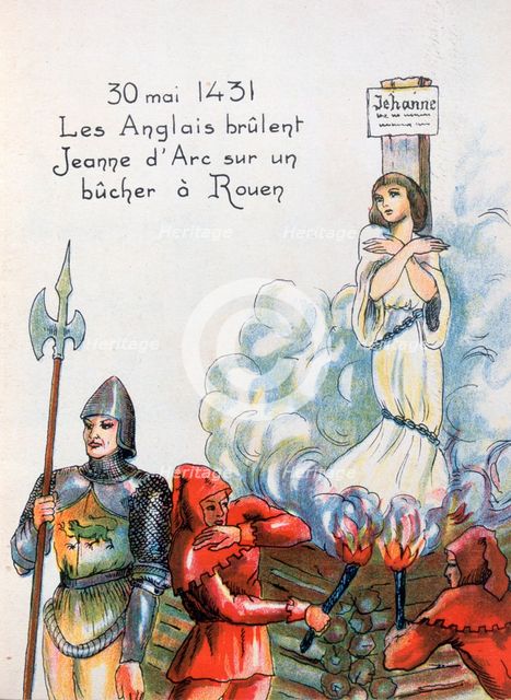 Joan of Arc executed by the English, 30 May 1431 (20th century). Artist: Unknown
